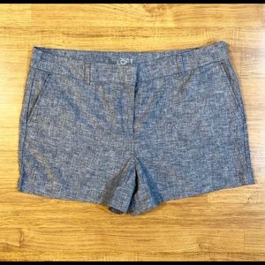 LOFT Chambray Shorts Size 14